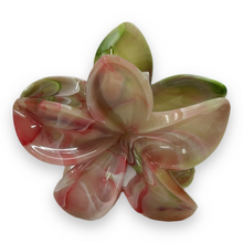 Indlæs billede til gallerivisning Fiona - Blomster Hårklemme grøn og rosa