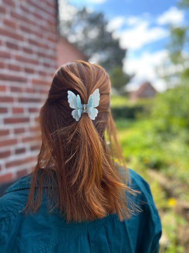 Butterfly- Hårklemme lyseblå Få på lager
