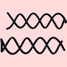 Indlæs billede til gallerivisning Hår spiral sort Sæt med 2 stk.