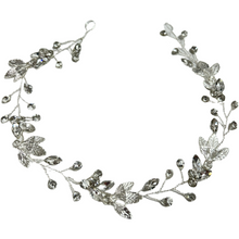 Indlæs billede til gallerivisning Olga - Silver opsætning del sølv med blade og rhinestone 35 cm