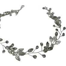 Indlæs billede til gallerivisning Olga - Silver opsætning del sølv med blade og rhinestone 35 cm