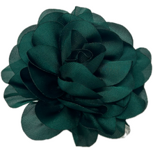 Indlæs billede til gallerivisning Kylie - Grøn satin blomstrer hårklemme
