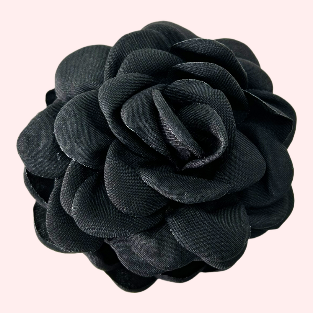 Kylie - Hårklemme sort blomst