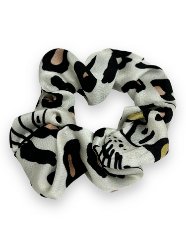 Scrunchie - Hvid leopard