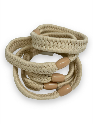 Pony hairtie felt craem