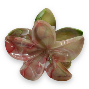 Fiona - Blomster Hårklemme grøn og rosa