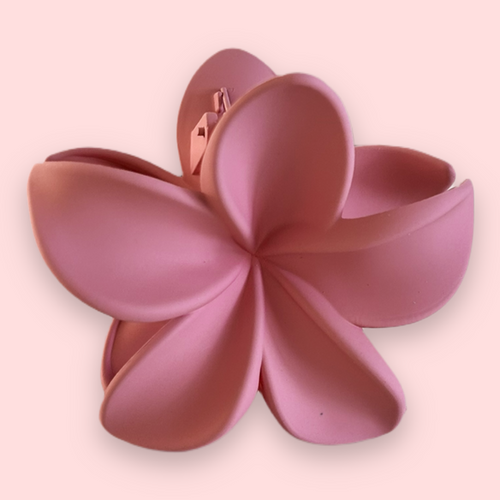 Fiona - Blomster hårklemme mat style rosa