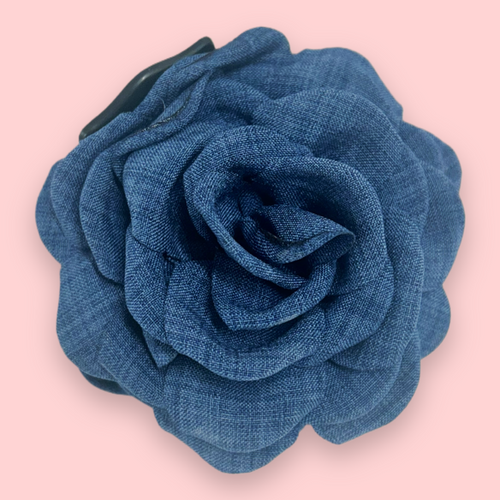 Kylie - Blomster hårklemme blå
