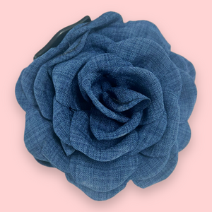 Kylie - Blomster hårklemme blå