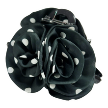 Indlæs billede til gallerivisning Mona - Hårklemme sort med hvide prikker