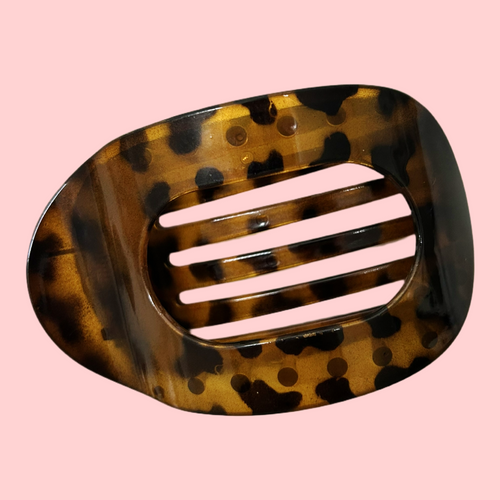 Esther - Hårklemme mørk leopard