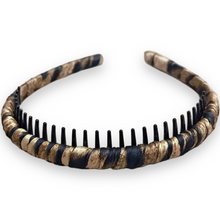 Indlæs billede til gallerivisning Karen - Hårbøjle med kam i klassisk leopard