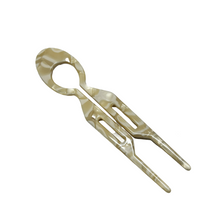 Indlæs billede til gallerivisning Noel - Hairpin 12 cm  Meleret cream hvid