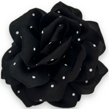 Indlæs billede til gallerivisning Kylie- Blomster hårklemme Sort med prikker