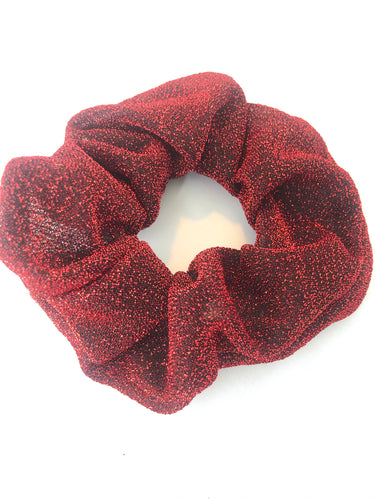 Scrunchie - Rød glimmer